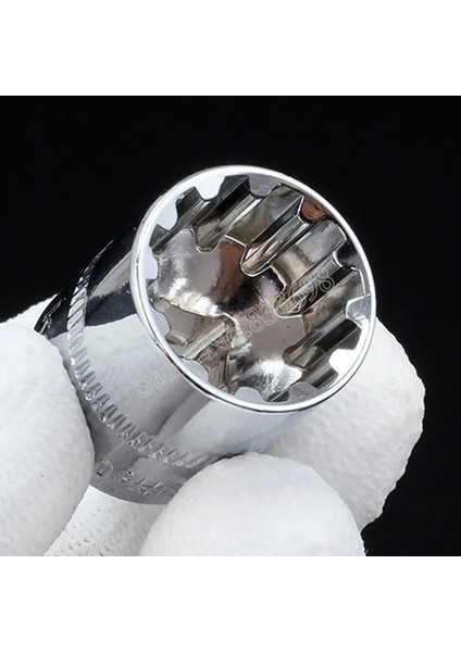 9mm 1/4 "kare Sürücü 12 Noktalı Soket Bit Cırcır Anahtarı 12 Diş Lokma Anahtar El Aleti 12 Açı Erik Çiçeği Kol Bir Adet (Yurt Dışından)