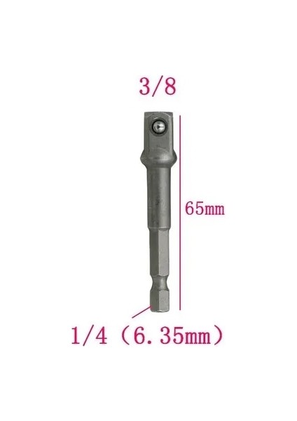 1 Adet 3-8 65MM L-Fırst 1/3/8 Adet Matkap Soket Adaptörü Darbeli Matkap Uzatma Matkap Uçları Bar Soket Adaptörü Hex Shank Kare Kafa Matkap Ucu (Yurt Dışından)