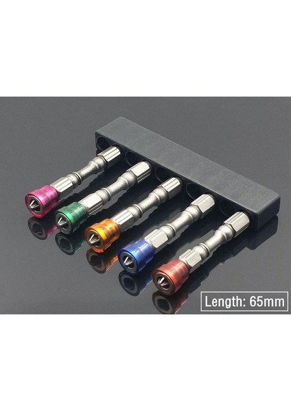 Tek Renkli 65/100/150MM Manyetik Matkaplar Tornavida Uçları S2 Çelik Çapraz Başlı Tornavida Phillips Tornavida Seti Çift Mıknatıslama Araçları (Yurt Dışından)