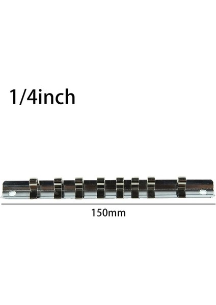 1-4 Soket Raf Tutucu 1/4 3/8 1/2 Inç 8 Klipsli = Raylı Alet Düzenleyici /depolama Soketi Depolama Rafı /gevşek Soketleri Depolamak Için* (Yurt Dışından)