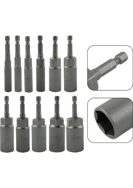 8mm 1 Adet 1/4 "hex Tahrik Soketi Darbe Somun Cıvata Matkap Uçları Kol Nozulları Adaptörü 80MM Uzunluk Tornavida Ucu El Aletleri (Yurt Dışından)