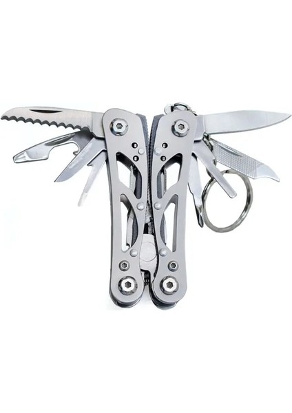 Beyaz 7.2-11 cm Çok Fonksiyonlu Pense Paslanmaz Çelik Katlanır Bıçak Pense Taşınabilir Açık Kamp Çok Amaçlı Cep Mini Katlanır Pense (Yurt Dışından)