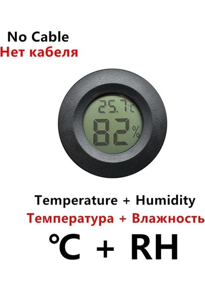 Hiçbir Tel Siyah 2 In 1 Mini LCD Dijital Sıcaklık Nem Ölçer Dedektörü Termograf Kapalı Oda Enstrümanı ile Iki LR44 Piller (Yurt Dışından)