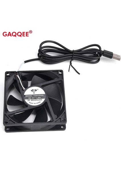 Soğutma Fanı 1.75W Dc 5V Fırçasız Soğutma Fanı 8025 USB Bilgisayar Kasası Pc Cpu Yağ Emdirilmiş Soğutucu 2800RPM Pbt Malzeme Radyatör 80MM x 25MM (Yurt Dışından)