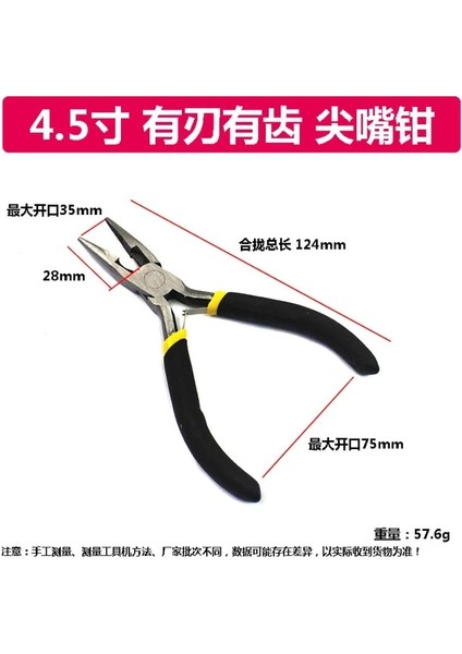 02 8 Stil Taşınabilir Dayanıklı Karbon Çelik Dövme Mücevherat Pense Hafif Yapma Boncuk Mini Pense Aracı Yuvarlak Düz Uzun Burun (Yurt Dışından)