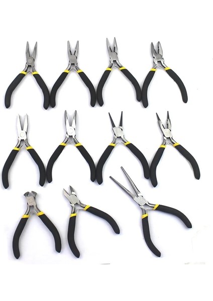 02 8 Stil Taşınabilir Dayanıklı Karbon Çelik Dövme Mücevherat Pense Hafif Yapma Boncuk Mini Pense Aracı Yuvarlak Düz Uzun Burun (Yurt Dışından) fırsatları