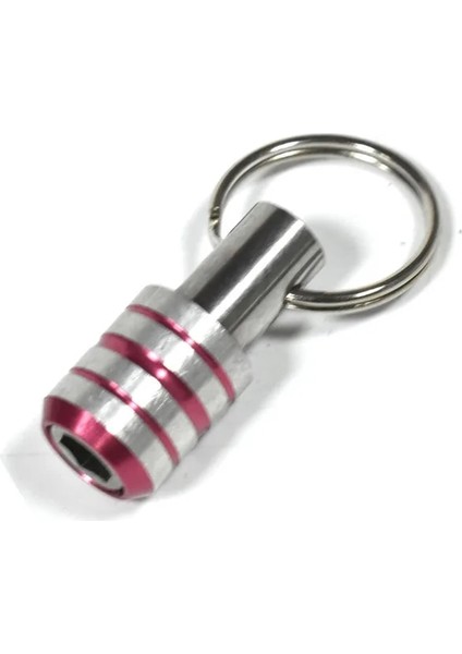 Gümüş Kırmızı 1 Adet 1/4 Inç Hex Shank Tornavida Uçları Tutucu Uzatma Çubuğu Matkap Vida Adaptörü Hızlı Bırakma Anahtarlık Kolay Değişim Onarım Araçları (Yurt Dışından)