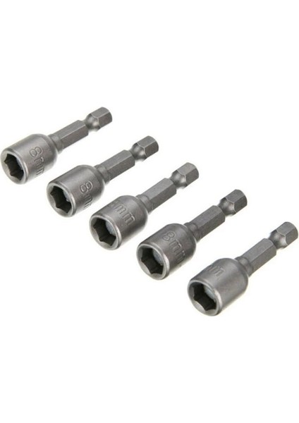 Elektrikli El Aletleri Soket Adaptörü Somun Sürücü Hızlı Serbest Bırakma Seti 1/4 5 Adet 8mm Matkap Ucu Elektrikli Matkaplara Uygun Gri Hex Shank (Yurt Dışından) modelleri