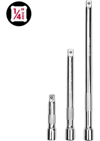 50MM 1/4 Sürücü Cırcır Soket Genişletici El Aletleri 50/100/150MM Uzun Uzatma Çubuğu Uzatma Çubuğu/sürgülü Çubuk/kare Çubuk ile Maç (Yurt Dışından)