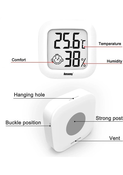 B Mini LCD Dijital Termometre Higrometre Ev Kapalı Elektronik Sıcaklık ve Nem Ölçer Mutfak Buzdolabı Termometreleri (Yurt Dışından) fırsatları
