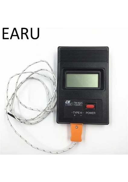 0.5 M TM-902C Siyah K Tipi Dijital LCD Sıcaklık Dedektörü Termometre Endüstriyel Termodedektör Metre + Termokupl Probu (Yurt Dışından)