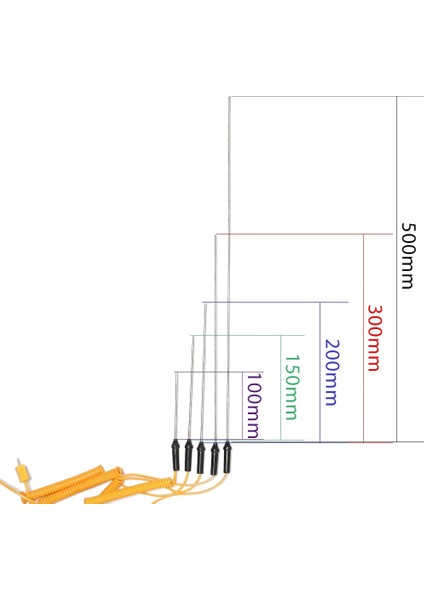 500MM 1 Adet Dayanıklı 100/150/200/300/500MM K-Tipi Termokupl Prob Sensörü Sıcaklık -50°c Ila 1200°C Tel Kablolu Ölçme Aletleri (Yurt Dışından) modelleri