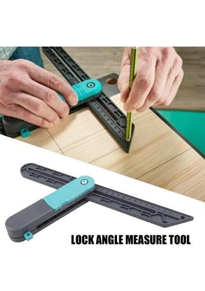 Açısal Konik Ölçer Ayarlanabilir Hassas Açı Cetvel Kilitli Hızlı Işaretleme Gönye Ölçer Çizgi Çizimi Dıy Ölçme Aracı (Yurt Dışından)