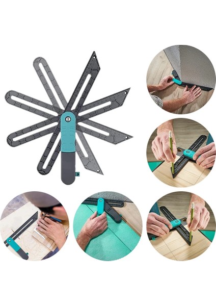 Açısal Konik Ölçer Ayarlanabilir Hassas Açı Cetvel Kilitli Hızlı Işaretleme Gönye Ölçer Çizgi Çizimi Dıy Ölçme Aracı (Yurt Dışından) fiyatları