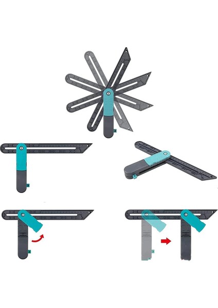 Açısal Konik Ölçer Ayarlanabilir Hassas Açı Cetvel Kilitli Hızlı Işaretleme Gönye Ölçer Çizgi Çizimi Dıy Ölçme Aracı (Yurt Dışından) fırsatları