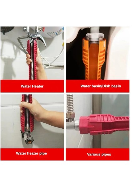 8 In 1 8 In 1/5 In 1 Kanal Anahtarı Lavabo Musluğu Sıhhi Tesisat Araçları Anahtarı 8 In 1 Çok Fonksiyonlu Ingilizce Anahtar Tamir Sıhhi Tesisat Anahtarı Aracı (Yurt Dışından)