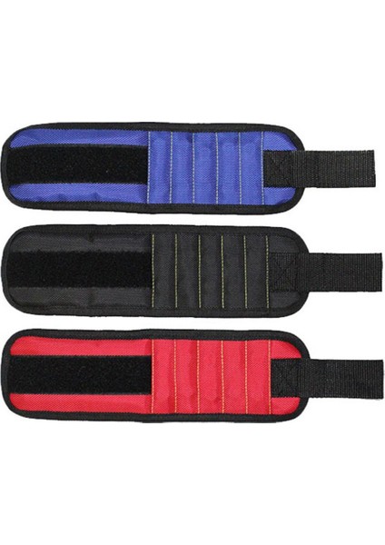 Siyah 3 Mıknatıs Güçlü Manyetik Bileklik Taşınabilir Alet Çantası Vida Çivi Somun Cıvata Matkap Ucu Tamir Kiti Organizatör Depolama (Yurt Dışından) modelleri