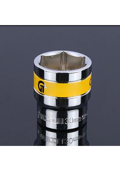 9mm Sarı Kuşak Kısa Altıgen Lokma Anahtar Kafası 1/2 Inç Tahrikli Metrik 6 Noktalı Cırcır Anahtarı Soket Anti-Pas Soket Adaptörü 8-34/36MM (Yurt Dışından)