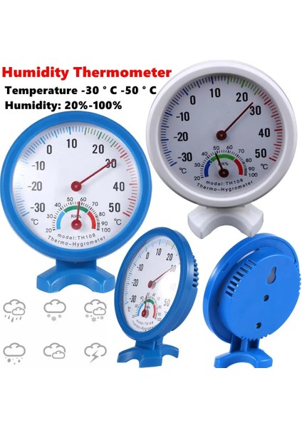 Beyaz 2 Adet 2/1 Adettermometre Higrometre Sıcaklık Ölçüm Araçları Ev Ofis Için Kapalı Açık Higrometre Nem Termometre Ölçer Ölçer (Yurt Dışından) fiyatları