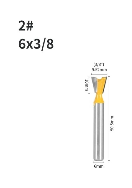 6x9.52 Yusun 6mm 6.35MM Shank Kırlangıç Ortak Yönlendirici Bit 14 Derece Ağaç Işleme Freze Kesicisi Gravür Uçları Yüz Değirmeni (Yurt Dışından)