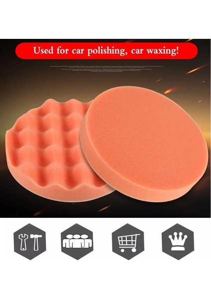 Dalga Tipi 1 Adet 7 Inç Araba Güzellik Ağda Parlatma Pedi Seti Sünger Tekerlek Yün Parlatma Plakası Velcro Plaka Kendinden Yapışkanlı Disk Parlatma Tekerleği (Yurt Dışından)