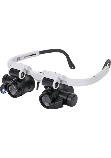 Teleskopik Büyüteç Gözlük Büyüteçleri 2 LED Işık ile Taşınabilir 8X/15X/23X Lens Gözlem Büyüteç Okuma Kuyumcu Için Gözlük (Yurt Dışından)