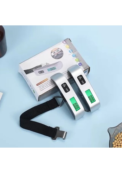 Şerit Taşınabilir Terazi Dijital LCD Ekran 50 KG/10G Elektronik Bagaj Asılı Bavul Seyahat Ağırlığı Bagaj Çantası Ağırlık Dengesi Aracı (Yurt Dışından)