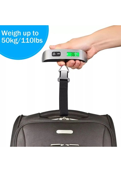 Şerit Taşınabilir Terazi Dijital LCD Ekran 50 KG/10G Elektronik Bagaj Asılı Bavul Seyahat Ağırlığı Bagaj Çantası Ağırlık Dengesi Aracı (Yurt Dışından) indirimleri