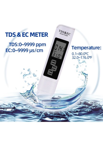 80 Adet Ph Test Kağıdı Dijital Su Kalitesi Test Cihazı Yüksek Hassasiyetli Su Kalitesi Tds Ec Test Cihazı Akvaryum Yüzme Havuzu Için 0-14 Ph Ölçüm Aralığı (Yurt Dışından) fırsatları