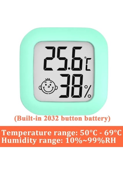 Yeşil 50C - 69C Mini Termometre LCD Dijital Sıcaklık Odası Higrometre Ölçer Sensör Nem Ölçer Iç Mekan Termometresi Sıcaklık 50°c - 69°c (Yurt Dışından)
