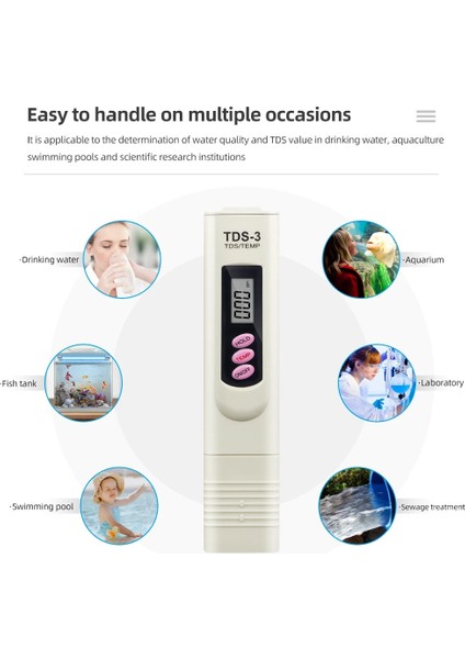 1 Adet Taşınabilir Kalem Taşınabilir Dijital Su Sayacı Filtresi Ölçüm Su Kalitesi Saflık Test Cihazı Tds Metre 15% Indirim (Yurt Dışından) modelleri