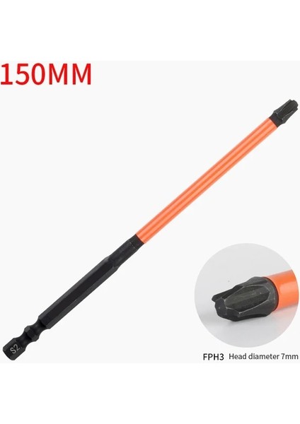 150MM Fph3 65/110/150MM Özel Manyetizma Oluklu Çapraz Tornavida Bit Somun Sürücüleri Fph1 Fph2 Fph3 Somun Anahtarı Soket Anahtarı Elektrikli El Aletleri (Yurt Dışından)