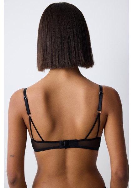 Hera Stone Push Up Siyah Sütyen