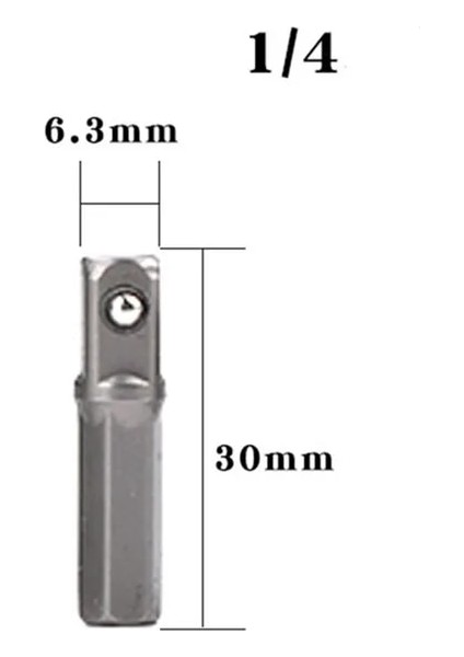 30MM 4 Adet Matkap Soket Adaptörü Darbeli Sürücü W/hex Shank Kare Soket Matkap Uçları Bar Uzatma 1/4 "el Alet Takımı Soketler (Yurt Dışından)