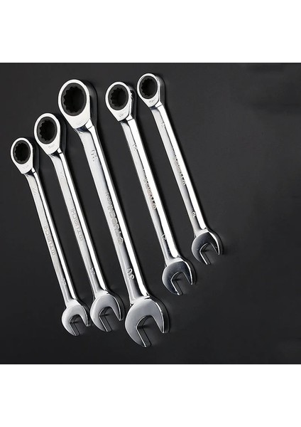 8mm Çift Kafalı Cırcır Anahtarı Cr-V 72 Diş Tersinir Cırcır Kombinasyonu Metrik Anahtar Diş Dişli Tork ve Lokma Anahtar (Yurt Dışından)