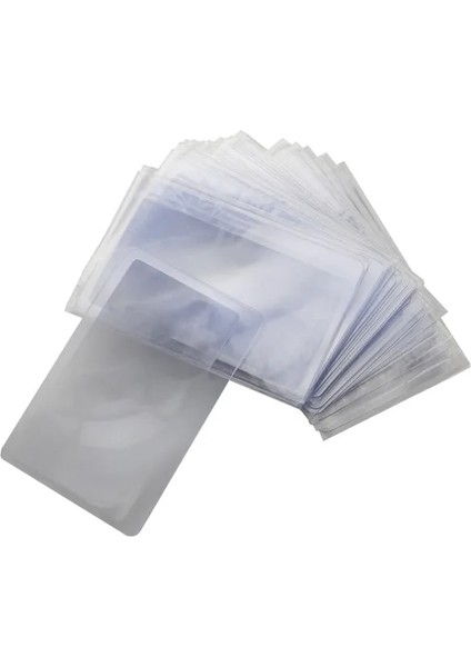 7 Adet Yakınlaştırma 3 Kez 80MM 7 Adet Kart Boyutu Ultra Ince Kredi Kartı 3 x Büyüteç Büyütme Büyüteç Okuma Için Fresnel Lens NG4S (Yurt Dışından)