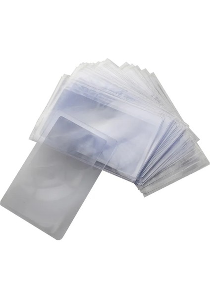7 Adet Yakınlaştırma 3 Kez 80MM 7 Adet Kart Boyutu Ultra Ince Kredi Kartı 3 x Büyüteç Büyütme Büyüteç Okuma Için Fresnel Lens NG4S (Yurt Dışından)