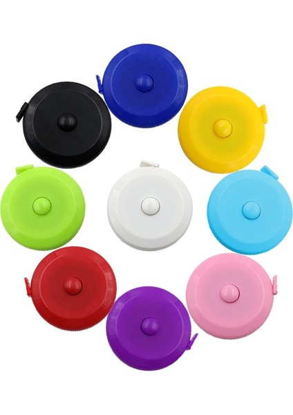 Kırmızı Cep Plastik Yuvarlak Mezura Tapeline Mezura Cetvel Dikiş Aracı Mini 1.5 M Gadget Cetvel Bant (Yurt Dışından)
