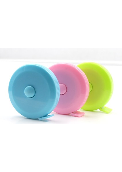 Kırmızı Cep Plastik Yuvarlak Mezura Tapeline Mezura Cetvel Dikiş Aracı Mini 1.5 M Gadget Cetvel Bant (Yurt Dışından)