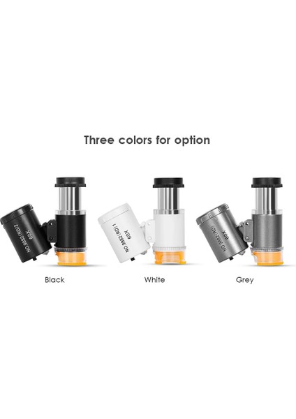 Siyah 60X Mini Mikroskop Cep Büyüteç, 2 LED Işık ile Kuyumcular Saatçiler Gemologlar Için 1 Uv Işık Ayarlanabilir Odak Uzaklığı (Yurt Dışından) indirimleri
