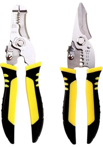 SP01 Çok Fonksiyonlu Tel Stripper Pense Kablo Kesici Sıkma Sıyırma El Aleti Q84D (Yurt Dışından) fırsatları