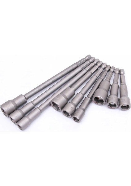 Uzunluk - 65MM 12MM 6mm - 19MM Manyetik Altıgen Somun Sürücü Matkap Ucu 1/4" Şaft Elektrikli Tornavida Ucu Uzunluğu 65MM 80MM 100MM 150MM (Yurt Dışından) modelleri