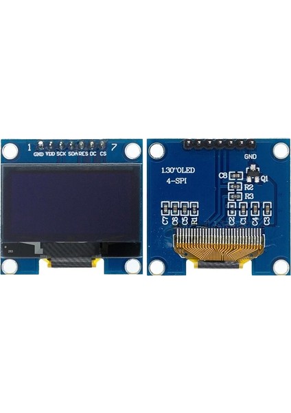 7pinspı-Mavi 1.3 "oled Modülü 1.3 Inç Ekran Modülü Beyaz/mavi 128X64SPI/IIC I2C Iletişim Renkli 1.3 Inç OLED LCD LED Ekran Modülü (Yurt Dışından) fırsatları