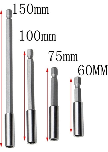 75MM 1/4 "hex Shank Manyetik Matkap Uzatma Ucu Tutucu Hızlı Bırakma Matkap Uçları Uzatma Çubuğu Tornavidalar Soket 50/60/75/100/150MM (Yurt Dışından) modelleri