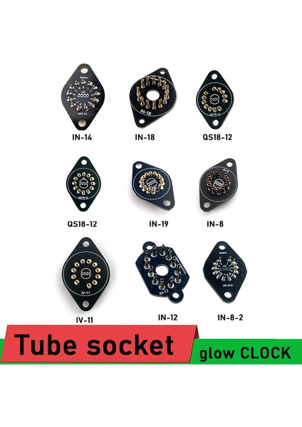 QS18-12 -1 Nixie Tüp Tutucu Soketi In-14 In-12 In-18 In-8-2 QS18-12 In-8 In-19 Iv-11 Iv-17 Kızdırma Tüpü Için Fiş Saat IN18 IN14 In8 (Yurt Dışından) fiyatları