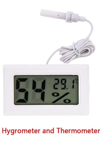 Wired-White-2 Mini LCD Dijital Termometre Higrometre Sıcaklık Iç Mekan Uygun Sıcaklık Sensörü Nem Ölçer Ölçer Aletler Kablo (Yurt Dışından)