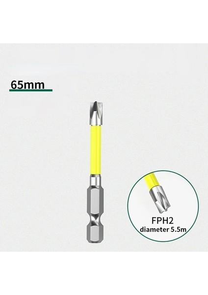 1 Adet Sarı 65MM 65MM 110MM Manyetik Özel Oluklu Çapraz Tornavida Bit Somun Sürücüleri Elektrikçi Fph2 Soket Anahtarı Güç El Aletleri (Yurt Dışından)