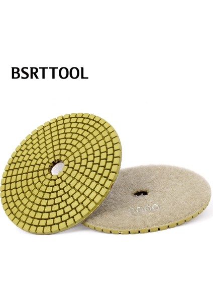 400 Bsrttool 4 "ıslak Esnek Elmas Parlatma Pedi Granit Mermer Beton Taş Cila Disk Parlatma Taşlama Tekerleği (Yurt Dışından)