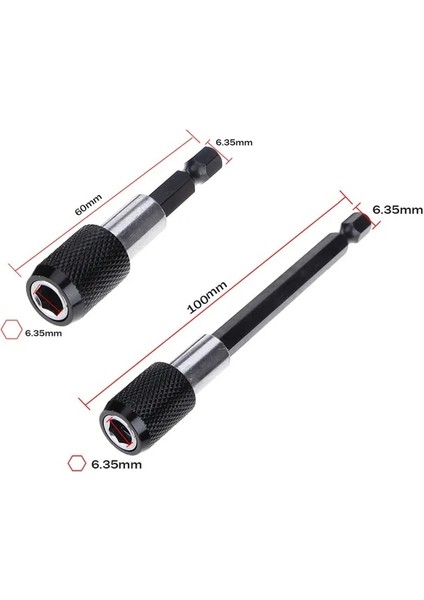 60MM 100MM 1/4 Inç Hex Shank Hızlı Açılan Tornavida Manyetik Bit Tutucu Ayarlanabilir Yaka Uzatma Çubuğu 100MM 150MM Yenileme (Yurt Dışından)