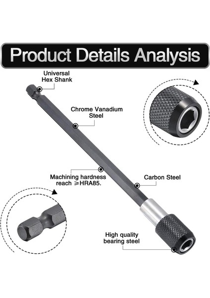 60MM 100MM 1/4 Inç Hex Shank Hızlı Açılan Tornavida Manyetik Bit Tutucu Ayarlanabilir Yaka Uzatma Çubuğu 100MM 150MM Yenileme (Yurt Dışından) modelleri